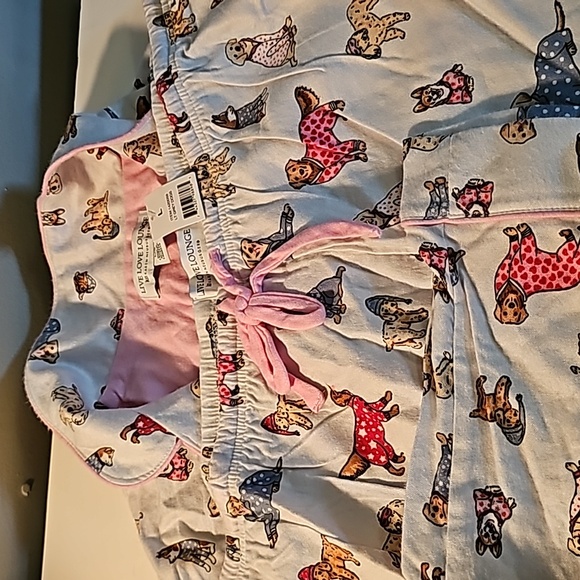 Brunch Love Fest Dog Pajama with Black Neck & Trim/Sleeves